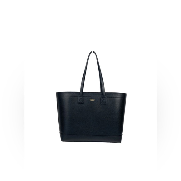 Burberry Black Leather Tote Bag New - Picture 1 of 8